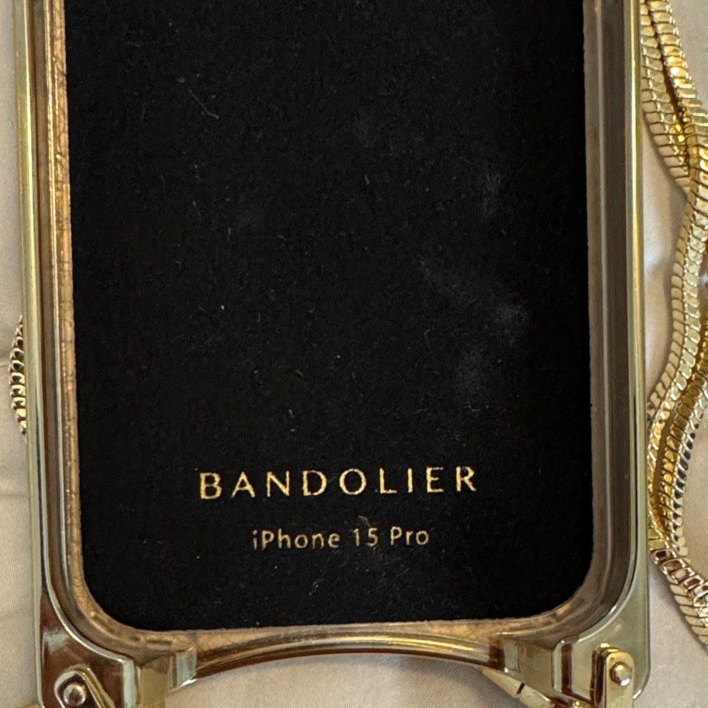 Bandolier Gold Phone Case with Chain - Picture 2 of 8